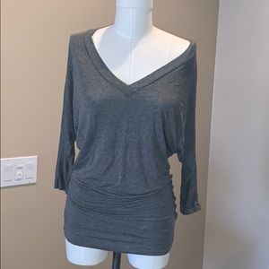 Bebe gray off the shoulder top